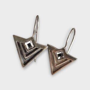 Silpada  Sterling Silver Logo Earrings